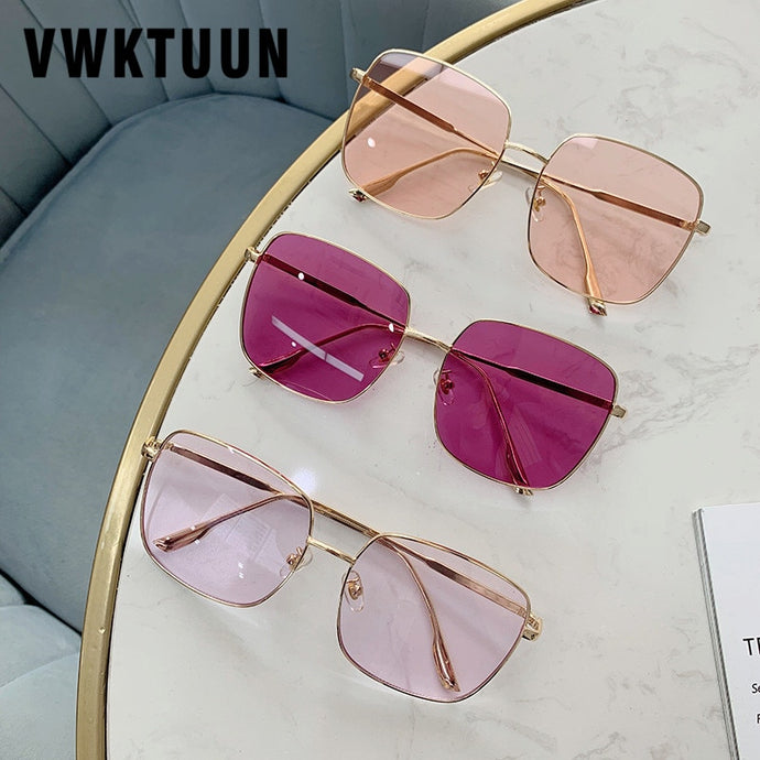 VWKTUUN Sunglasses Women Vintage Oversized Glasses Square
