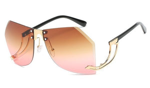 CCSPACE 8 Color 32g Irregular Frameless Sunglasses Women