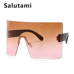 Oversize Winfproof Sunglasses For Women One Piece Big Lens