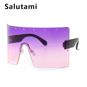 Oversize Winfproof Sunglasses For Women One Piece Big Lens